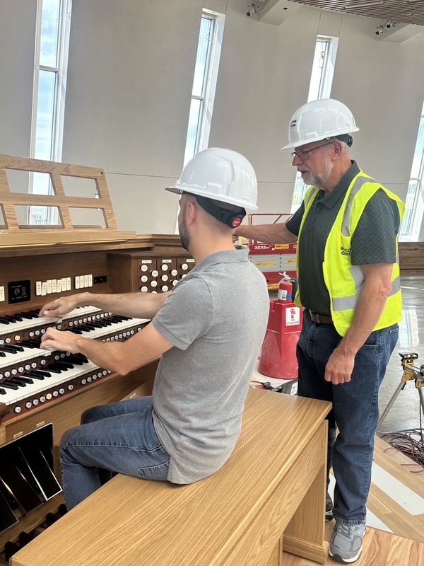Rodgers organ installation underway