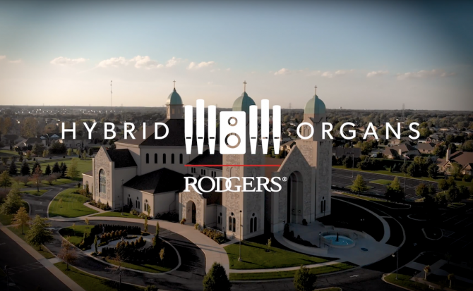 banner Rodgers Hybrid Organs: The Organ at St. John the Evangelist, St. John, Indiana.